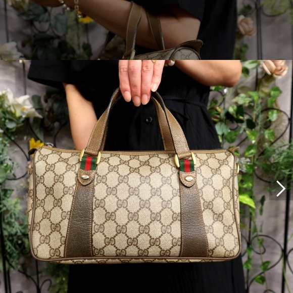 Gucci Beige and Dark Brown Shoulder Bag - Picture 2 of 11